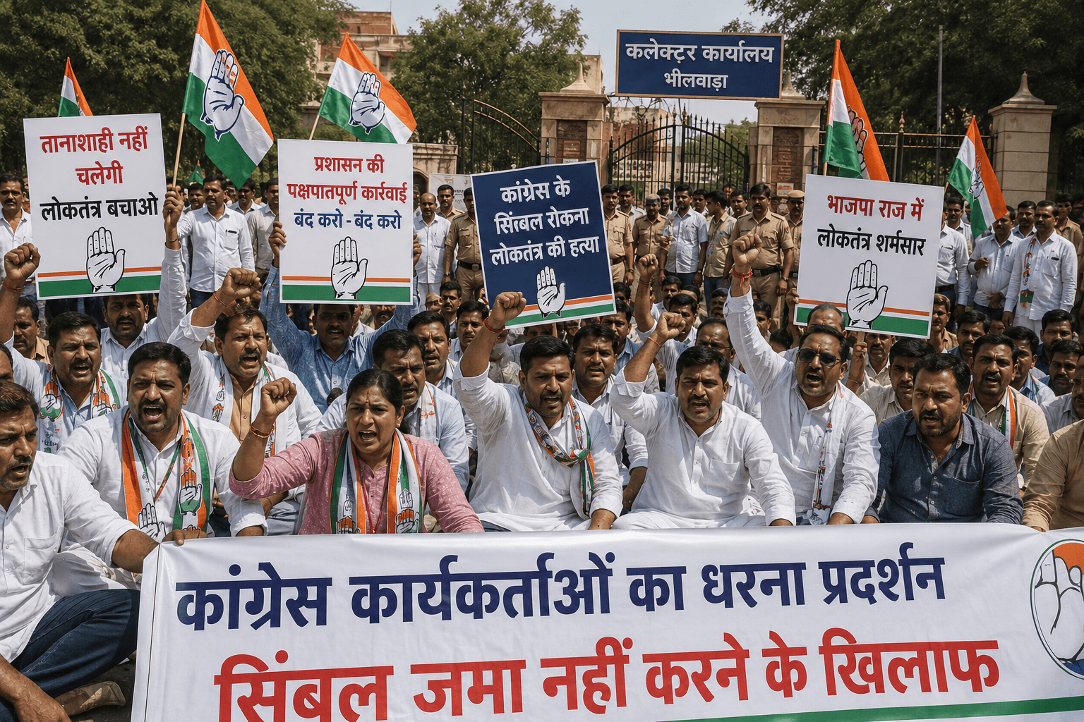 भीलवाड़ा में कांग्रेस के साथ नहीं होगा 'हाथ'